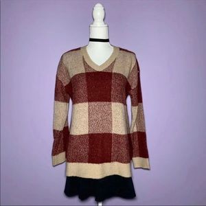 NEW Hem & Thread Checkered Sweater